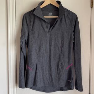 Champion semi fitted long sleeve gray shirt Med
